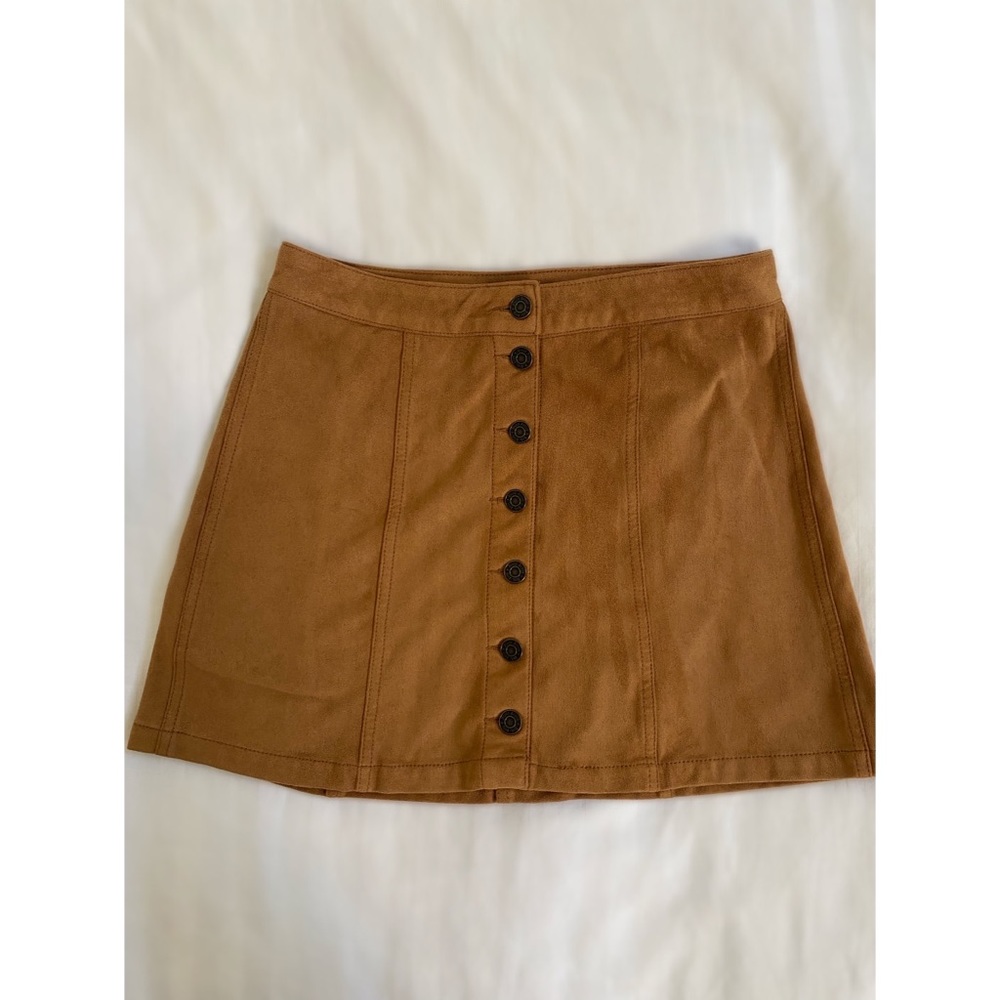 Velvet button up skirt